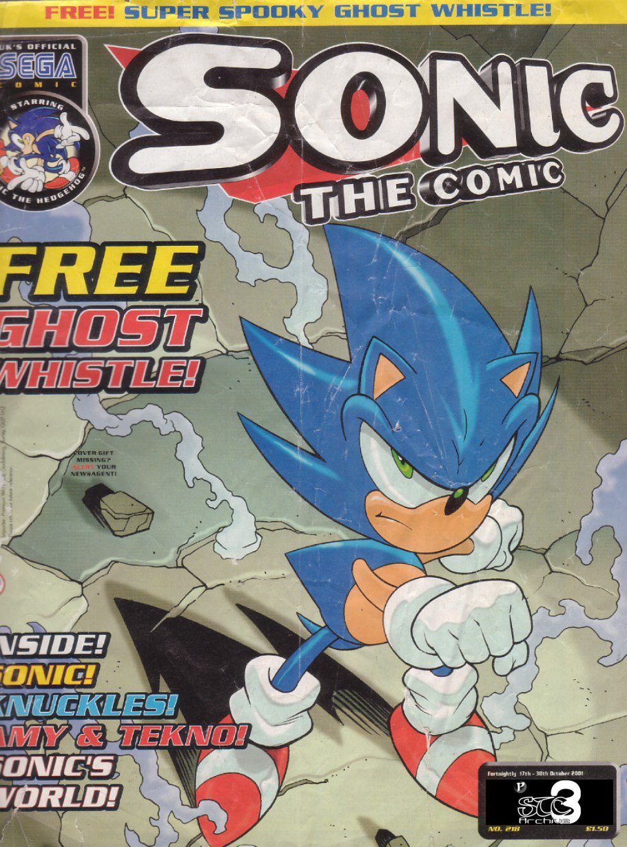 Sonic - The Comic Issue No. 218 Comic cover page